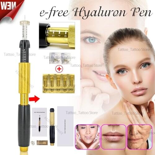 Hyaluronzuur Injectie Pen Massage Verstuiver Pen Kit Voor Professionele Hoge Druk Anti Rimpel Water Spuit Naald stainless steel