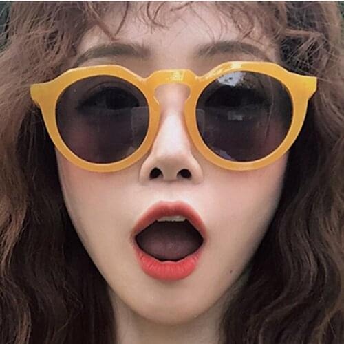 Retro Round Sunglasses Women Men Brand Design Transparent Female Sun glasses women Oculos De Sol Feminino Lunette Soleil gafas