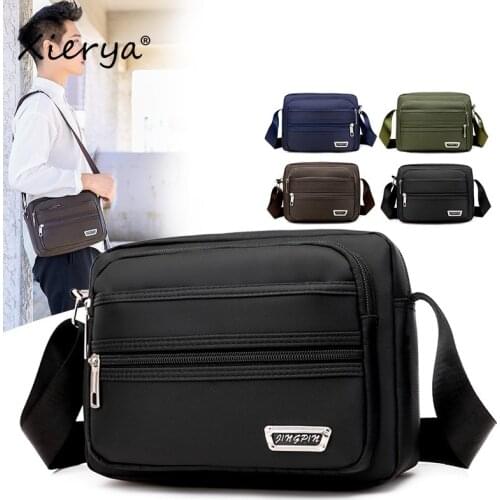 Xierya Men Bag Men Crossbody Bag Black Collection Bag Shoulder Bags Leisure Messenger Bag Male Bag Satchel Business Man Wallet