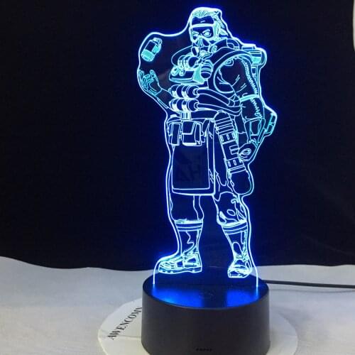 Battle Royale Led Party Night Light Illusion LED Lamps Legends Figure Nightlight Default Table Lamp Touch 3d Table Lamp
