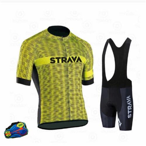 Bike Team Sportswear STRAVA Cycling Jersey Set Autumn Breathable Shirts for Men 2021 Bicycle Team Full Sleeve Cycling Uniform