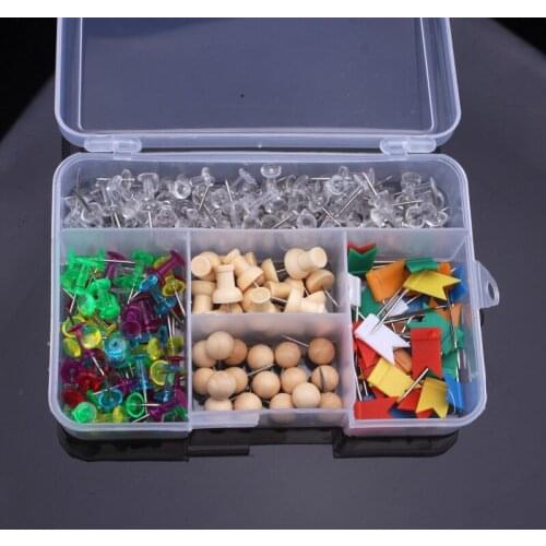 190pcs 5types mixed pack push pin Standard map drawing pins tacks alfinete chinchetas pushpins Stationery DIY nail