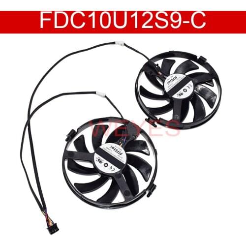 2pcs FDC10U12S9-C DC 12V 0.45A 4Pins for XFX RX460 RX560 Graphics Card Cooling Fans A pair NEW