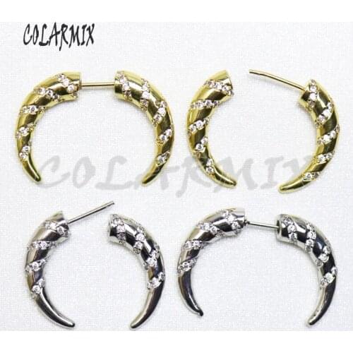 3 pairs Tribe earrings mix colors stud earrings mix colors horn jewelry trendy jewelry f accessories for women 51024