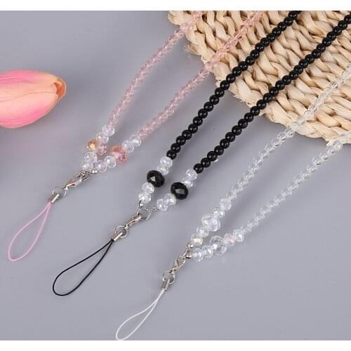 40cm mobile phone hanging neck lanyard long beaded mobile phone chain accessories