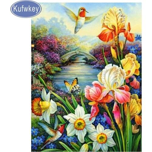 Diamond Painting Flowers,Birds pictures,square Rhinestone DIY Diamond Embroidery mosaic Cross Stitch puzzle sticker,Home Decor