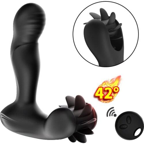 Anal Plug Vibrator for Men 12 Modes Male Prostate Massager Heating Butt Plug Sex Toys for Adults Sex Shop vibrater sex machine