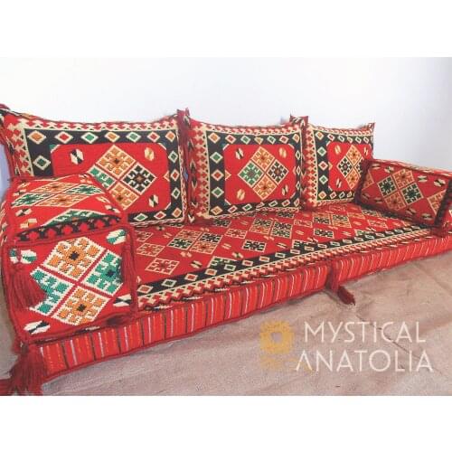 Arabic Floor Seating Sofa Majlis Cushions Oriental Jalsa Bench Area Traditional Arab Sofas Furniture