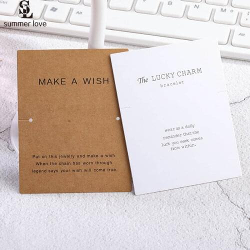 100pcs 7*9 cm Jewelry Card Printed Necklace Bracelet Display Cards DIY Handmade Packing Tags Wholesale