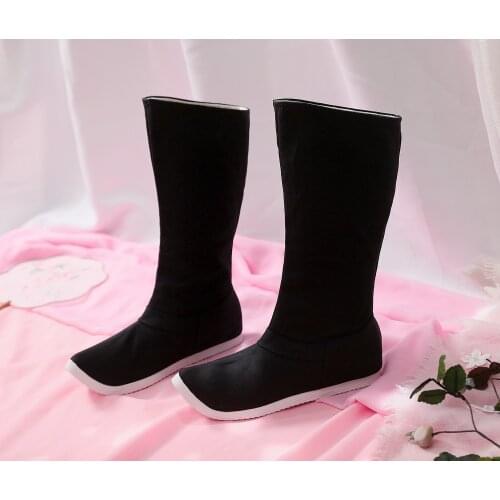 Chinese Traditional Style Hanfu Shoes Men Women Swordsman Knight Performance Cosplay Cloth Boots Ancient Retro Official Footwear