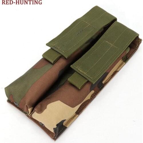 Airsoft Molle Double P90/UMP Military Magazine Pouch Coyote Tactical TAN BK CP ACU OD Woodland Camo