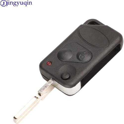 Jingyuqin 10p Remote Car Key FOB Shell Flip For LAND RANGE ROVER Discovery Freelander Defender 90 1995-2004 P38 Blade Case