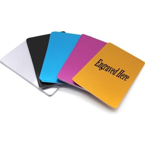 Personalized Lase Engraved Alumium Alloy Business Card Custom Name Letter Wallet Metal Card Jewelry Accessories