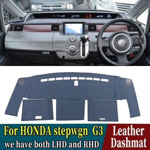 PU Leather Dashmat Dashboard Cover Mat Car-Styling Accessories For HONDA Step Wagon Stepwgn G3 2005 2006 2007 2008 2009 RHD
