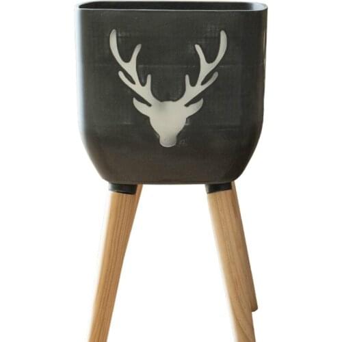 Creative Nordic Style Deer Head Resin Flowerpot Simple Indoor Living Room Balcony Floor-Standing Decorations Vase home decore