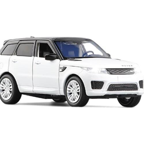Diecast car Hot 1:32 scale wheels land range suv rovers sport metal model with light sound pull back vehicle toys for boys