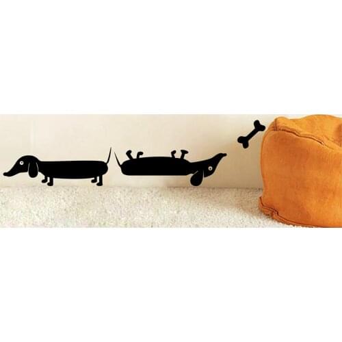 Set of two Sausage Dogs Wall Sticker DACHSHUND Vinyl Wall Decal Art Sticker