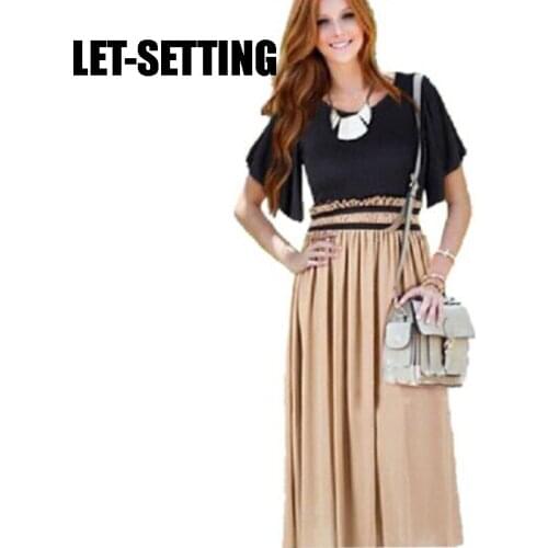 LET-SETTING new summer fashion hot sexy long dress for women party dresses patchwork jacket large size womens beach dress