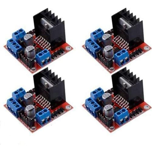 4Pcs L298N Motor Driver Controller Board Module Stepper Motor DC Dual H-Bridge For Arduino Smart Car Power UNO MEGA R3