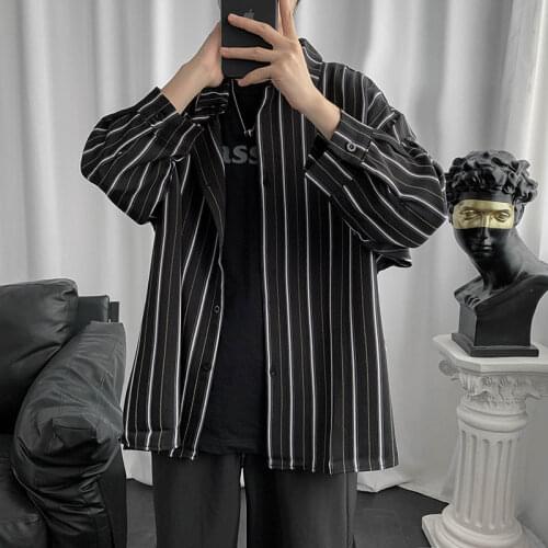 Long Sleeve Shirt Spring And Summer Striped Coat Loose Classic Fashion Casual Tops Vintage Shirts For Blouses Men Clothing