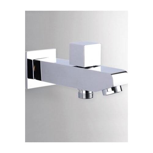 Water Spout Mouth Pipe Connector 2 Function Switcher Brass Chrome Polish Wall Mounted Bathroom Shower Kit Bath Toilet AZPJ020