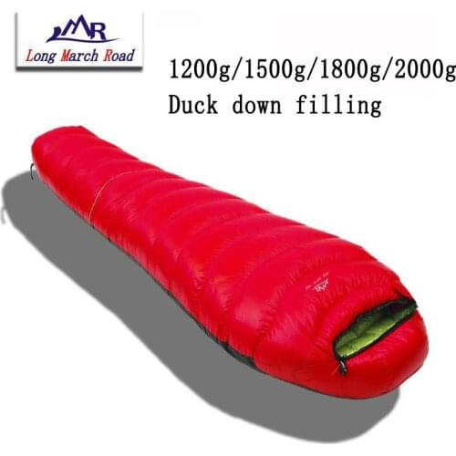 LMR ultralight can be spliced filling 1200g/1500g/1800g/2000g white duck down camping sleeping bag