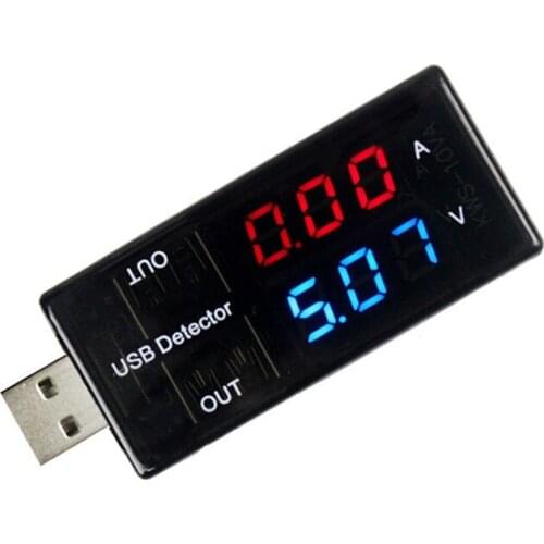 USB Charger Detector Current Voltage Power Tester Dual Digital Display Volt Amp Meter For Android Phone And iPhones PUO8