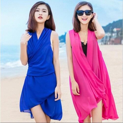 2021 Womens Casual Vintage Scarf Shawl Cardigan Chiffon Loose Blouse Tops ,Black White lavender Chiffon Blouses