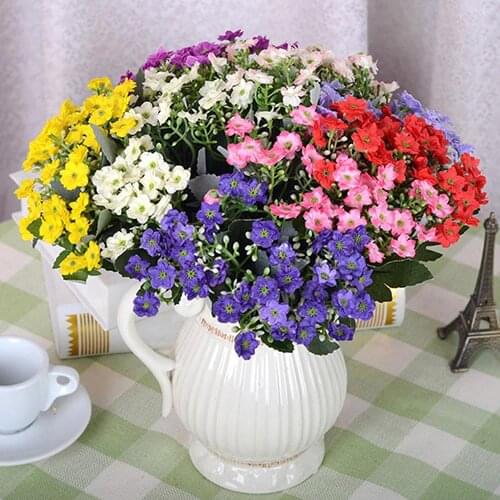 1Pc 6 Branches 36 Heads Simulation Silk Flower DIY Art For Wedding Party Home Decoration Accessories Fake Flowers Craft