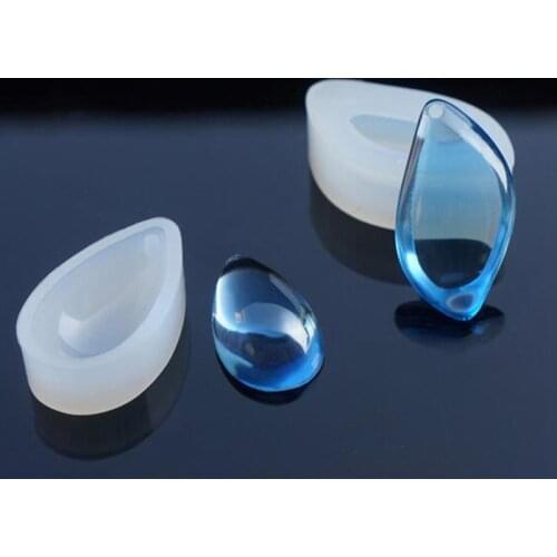 1pcs Liquid Silicone Rectangle Mold UV Resin Jewelry Rhombus & Tear Water Drop Shape Pendant Necklace Mold Resin Molds