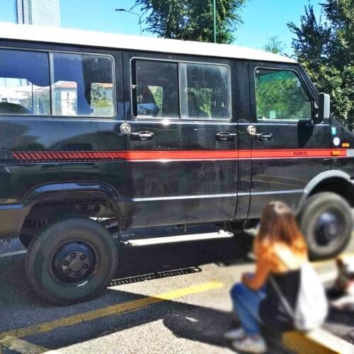 2 Pcs Gradient side stripe graphic Vinyl car sticker for IVECO turbo daily 4x4 40-10 year 1996