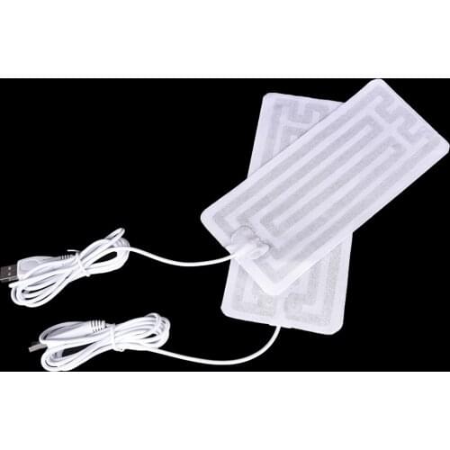 2020 1 Pair 5V USB Electric Heating Element Film Heater Pads Carbon fiber heating pad Warm Feet Pad for Warming Feet