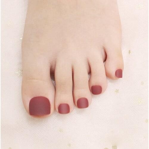 24PCS fashion design cute toes latest French style Scrub fake toe blown #632