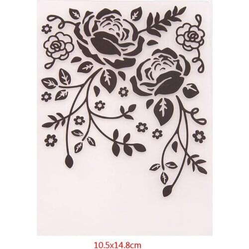 896B Plastic Embossing Folder Template DIY Scrapbook Photo Album Card Making Decoration Crafts Flower