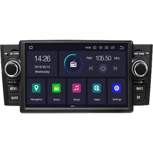 Car Multimedia player GPS Android 10 8 core 4+32G Car Radio 2 Din DVD For Fiat/Grande/Punto/Linea 2007-2012 Radio FM steering