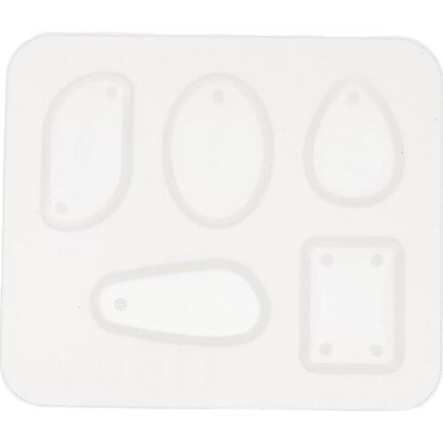 White Silicone Mould with Hole Pendants Jewelry Making Mold DIY Crafts Model