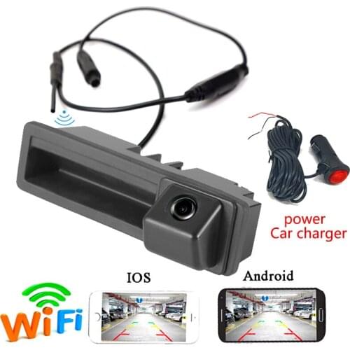 APP WIFI car rear camera wireless for Audi A6L A3 A4 S5 Q7 A8L trunk handle camera Power Plug for Android IOS Device