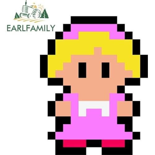 EARLFAMILY 13cm x 9.8cm for Pixel Ana Cartoon Car Sticker Occlusion Scratch Windows DIY Decal Waterproof Creativite Car Styling