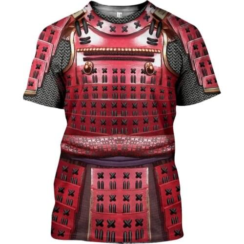 2020 New summer T shirts 3D Printed Samurai Armor Men Harajuku Fashion Short sleeve shirt street Casual Unisex T-shirt top