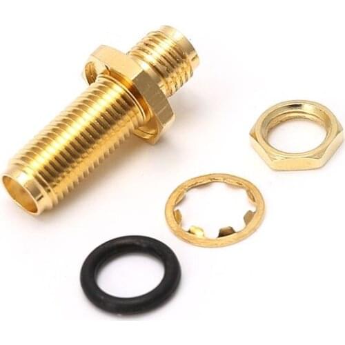 M7DF SMA Female Jack RF Connector Straight Coaxial Converter Adapter Panel Mount O-Ring Connectors
