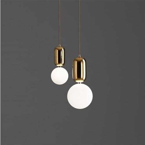 Personality Nordic Style Pendant Light Creative Glass Cover Pendant Lamp Restaurant Aisle Art Pendant Lights Led Indoor Lighting