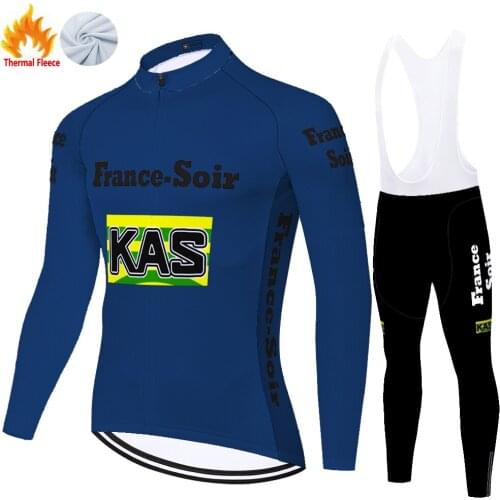 Kas Retro Winter Thermal Fleece Cycliste Ropa Hombre Cycle Camisa Masculina Jersey Ciclismo Conjunto Ciclismo Masculino