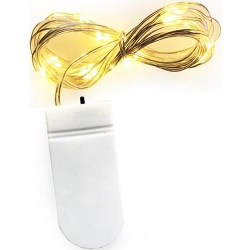 Hot High Quality 20 Lights Button Battery Copper Wire Decorative String Romantic Lights Outdoor Garden Decoration LED Lights