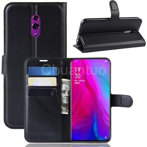 Fashion Wallet PU Leather Case Cover For OPPO RENO PCAT00 Flip Protective Phone Back Shell With Card Holders