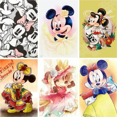 Nursery Wall Art Disney Cartoon Minnie Mouse Princess Canvas Painting Poster Prints Posters Nordic Wall Picture Kids Room Decor