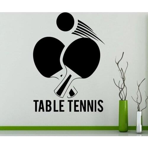 Table Tennis Logo Wall Sticker Sports Ping Pong Vinyl Decal Home Interior Decoration Waterproof High Quality Mural G526