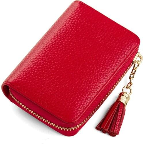 2021 new multi-color leather card case, multi-function zipper coin purse, large-capacity business card case for men and women