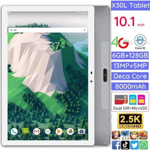 New Android Tablet Pc 10 inch MT6797 Deca Core 6GB+128GB 13/5MP Camera 1920*1200 IPS Dual SIM Card 4G Phone Kids tablet WIFI GPS