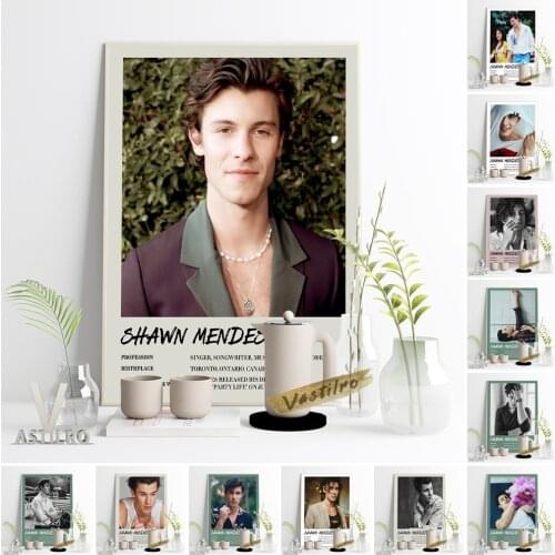 Shawn Mendes Hot Singer Canvas Painting Poster Popular Music Star Wall Pictures Celebrity Bar Pub Club Print Fans Gift Decor