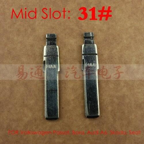 Middle Slot hu66 NO. 31 Key Blade For Volkswagen Passat, Bora, Audi A6, Skoda, Seat Flip Key Blade, Origin Car Blank Key Blade